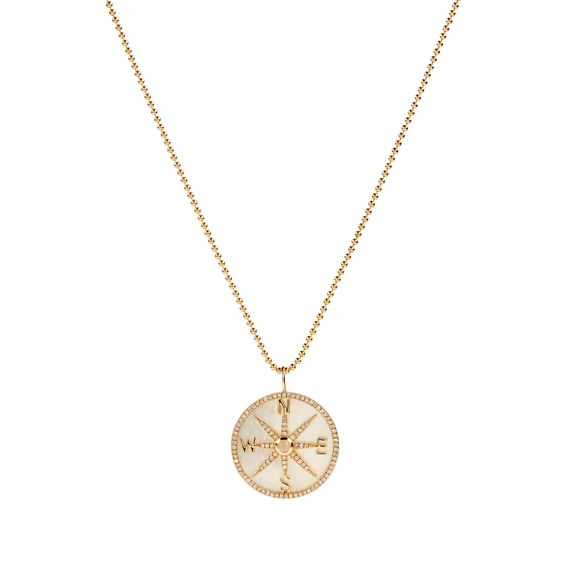 Compass Rose Mother of Pearl Pendant – Modern Jewelers