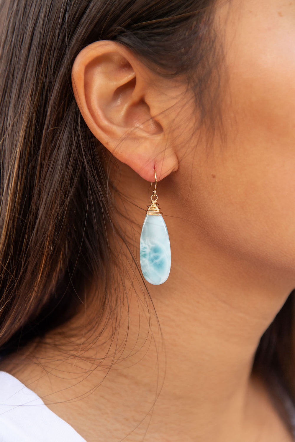 Larimar outlets earrings