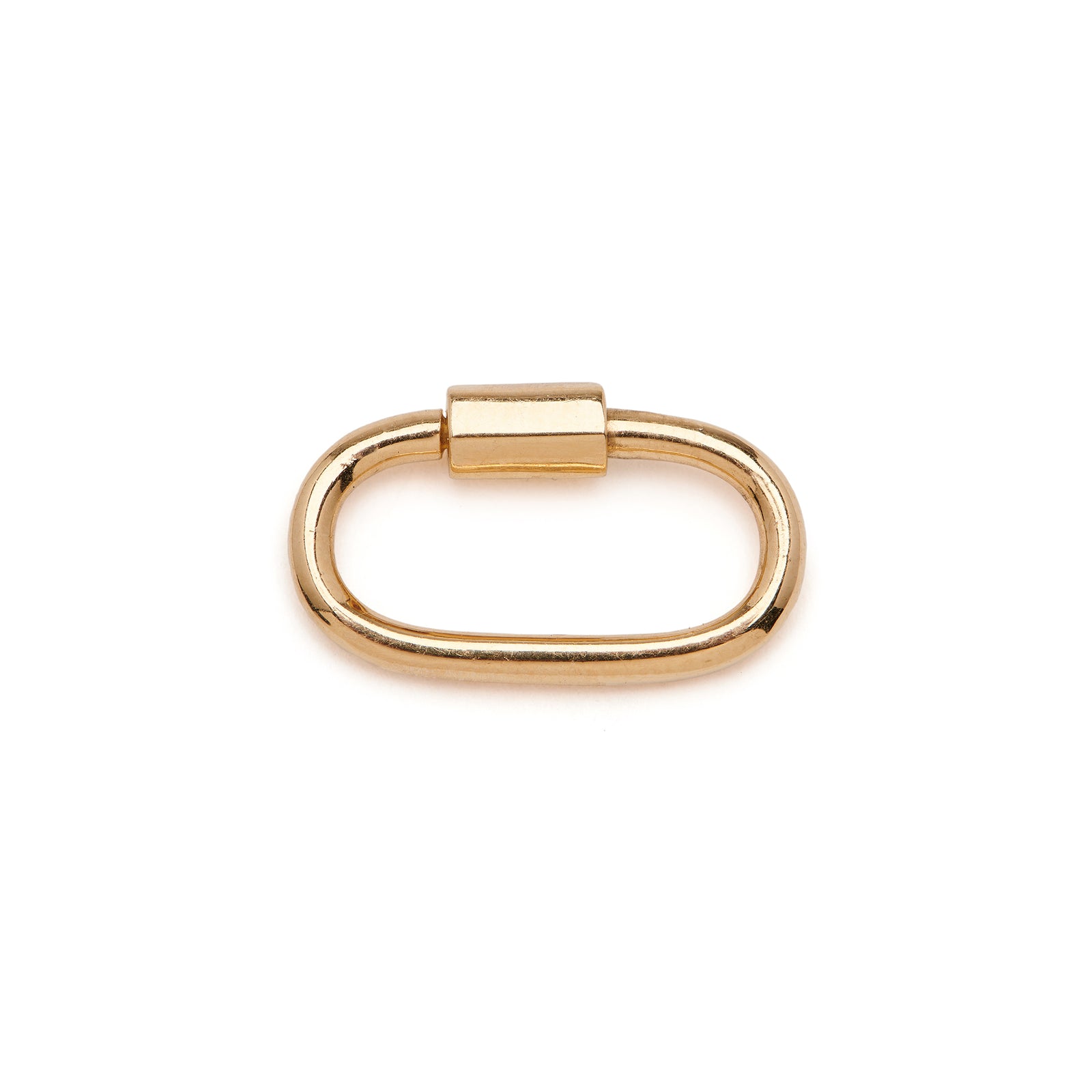 18k Yellow Gold Plain Mini 2024 Baby Carabiner Screw Clasp Lock Finding Jewelry, 18k Gold Carabiner Clasp Lock Jewelry