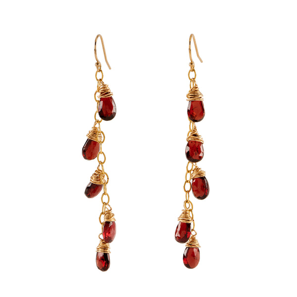 Garnet Dangle Earrings, 14K Yellow Gold | Gemstone Jewelry Stores Long  Island – Fortunoff Fine Jewelry