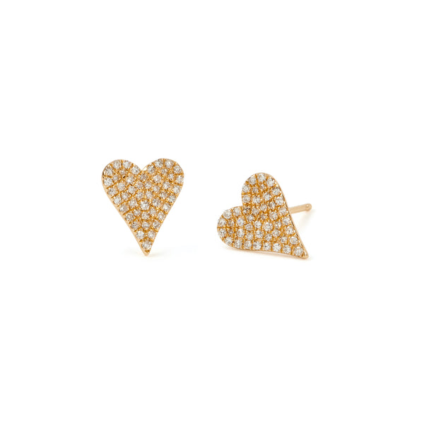 Hoop Earrings with Heart and Pave Detail | Hallmark Jewellers Heswall