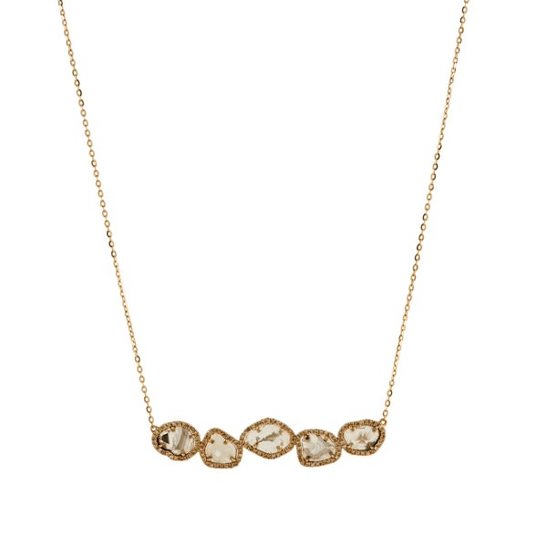 Diamond Slice Bar Necklace