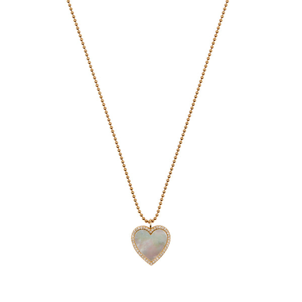 Diamond Heart Pendant - Mother of Pearl – Andrea Montgomery Designs